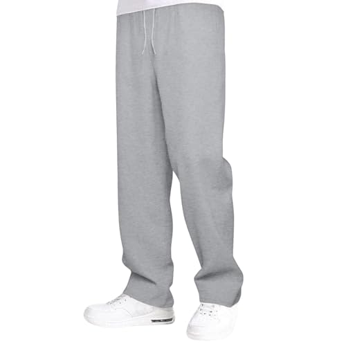 Wide Leg Sweatpants Men Baggy Pants Casual Comfy Drawstring Elastic Waist Jogging Workout Athletic Joggers Trouser2