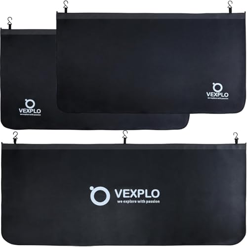 Vexplo Thick Magnetic Fender Covers for Mechanics - 3 PCS Dual-Layer Car Fender Cover with 25 Stronger Magnets & 7 Hooks - Large Size, Universal Fit for Sedans, Trucks, RV and SUVs