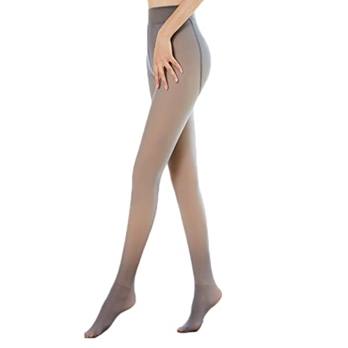 Image of Pnadty Women's High Waisted Velvet Warm Elastic Tights Winter Fleece Lined Thick Leggings Pants