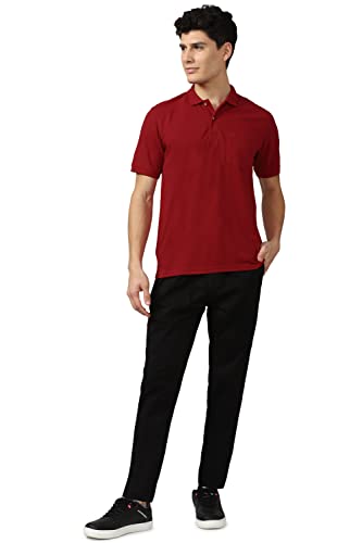 Image of Peter England Men's Solid Regular Fit Polo Shirt