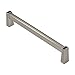 Wisdom Stone 4121128SN-B Long Island (5in C to C) Cabinet Pull, 128mm cc, Satin Nickel/Black