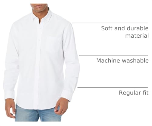 Image of Amazon Essentials Men's Long-Sleeve Pocket Oxford Shirt