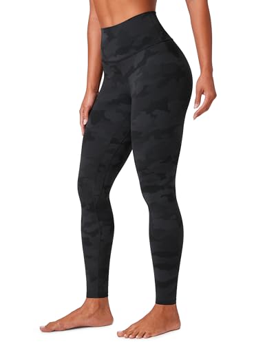 CRZ YOGA Butterlift 28'' Women's High Waisted Sports Leggings - Pilates Gym Trousers Buttery-Soft Yoga Pants Dark Grey Camouflage 2 14