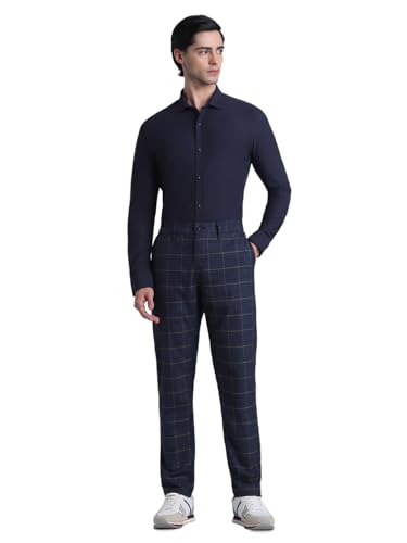 Image of Jack & Jones Men's Cotton Solid Slim Fit Spread-Collar Casual Shirt
