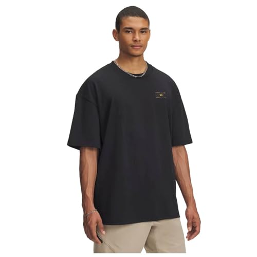 Under Armour UA HWT WOVEN LABEL SS MD SHIRT for MENS BLACK MD