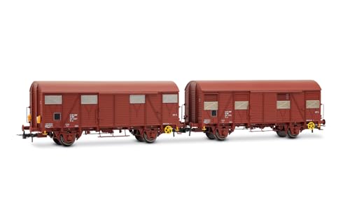JOUEF HJ6325 : lot de 2 wagons Gs SNCF marron pour finaliser vos convois de l'époque IV