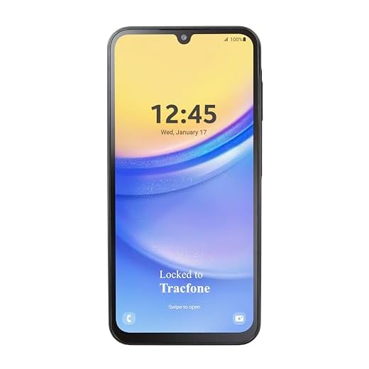TracFone [Activation Promotion] Samsung A15 5G Locked Prepaid Smartphone, 64GB, Black - Includes $20 Unlimited Talk, Text, & 4GB Data 30-Day Plan
