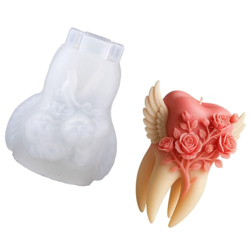 Arecobticy Molde de silicona con diseño de rosas, multiusos para hornear chocolate y fundición de resina, molde de silicona