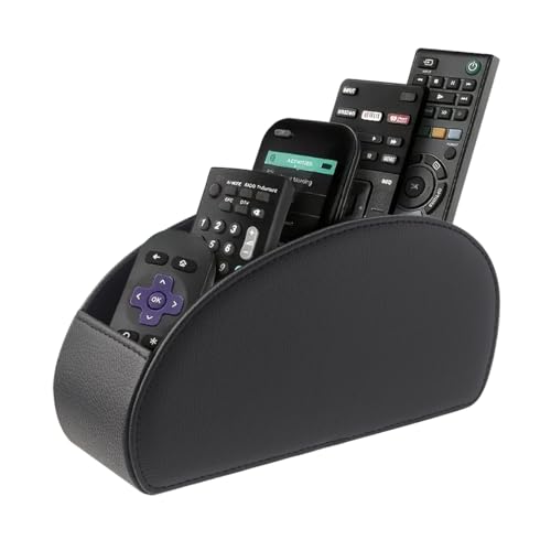 WAYIFON Remote Control Holder with 5 Pockets, Large Holder for TV, DVD, 4K Stick and Bluray Remote Controls, Remote Control Storage for Pens, M-Black - Cosy Home Interiors WAYIFON Remote Control Holder with 5 Pockets, Large Holder for TV, DVD, 4K Stick and Bluray Remote Controls, Remote Control Storage for Pens, M-Black