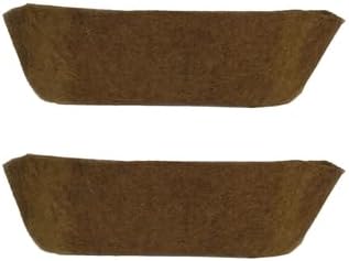 Garden Artisans Revestimientos de repuesto de fibra de coco moldeada de 36 pulgadas de largo para jardineras de heno de ventana, paquete de 2