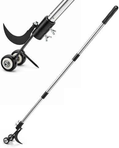 Weed Puller Stand Up Garden Weeding Tool with Wheel, Long Handle ...
