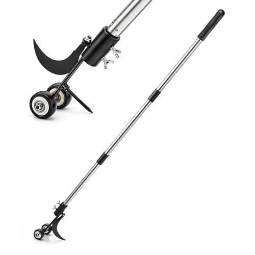 GreenWhim Long Handled Paving Weeder with Wheels Standing We