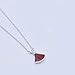 zhenfa S925 Sterling Argent Petite Jupe Collier Pendentif Ventilateur Noir Agate Rouge Mini Fille clavicule chaîne Bijoux