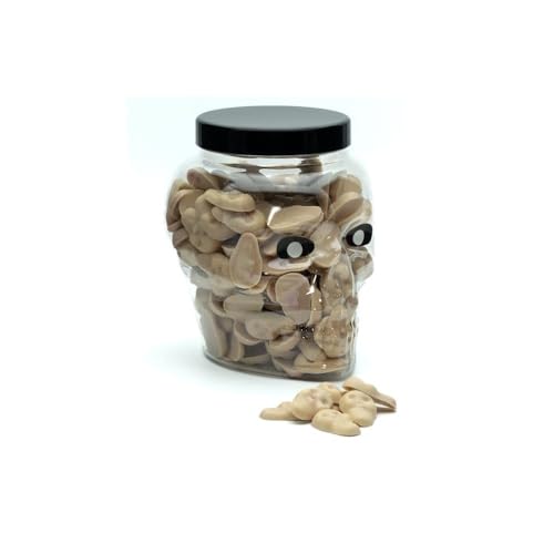 Calaveras Choco Fresa 1.1 kg – 288 Unidades de Confitería con Forma de Calavera | Sin Gluten | Ideal para Halloween, Fiestas, Piñatas y Mesas Dulces