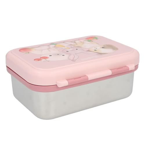 Fiambrera de acero inoxidable infantil Princess Mimi rosa con separador interior Depesche 4