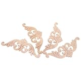 Appliques en bois : fabriquées en bois massif naturel, ces appliques présentent de magnifiques motifs de grain et une construction robuste pour une utilisation , incrustations sculptées, ornements de meubles