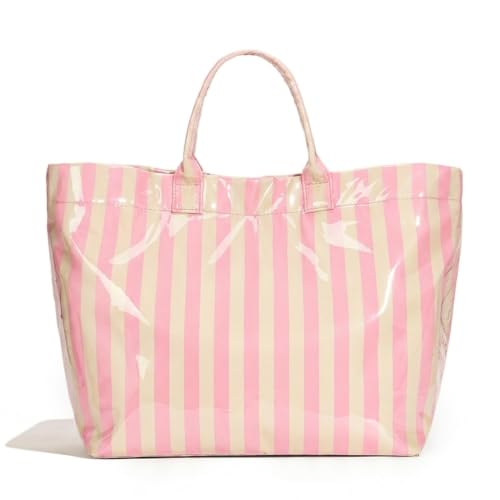 Image of Lushandy PVC Tote Bag for Women Jelly Beach Bag Top Handle Hobo Handbag | Water-Resistant, Wipe Clean, Lightweight