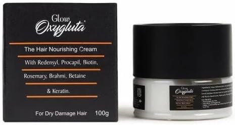 Hair Nourishing Cream with Redensyl, Procapil, Biotin, Rosemary, Brahmi, Betaine and Keratin for Dry Damaged Hair, 100g