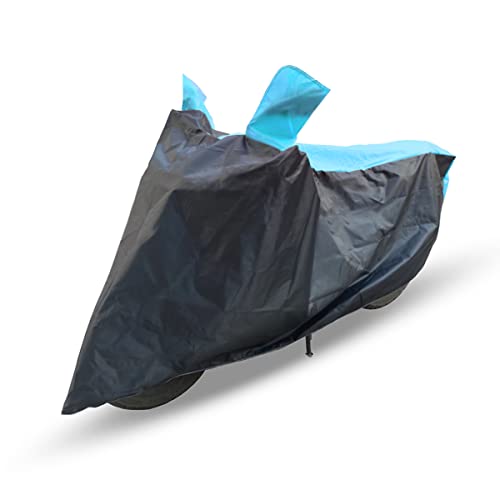Image of All Weather Protection Scooty Cover for Activa 6G Large - Anti UV - Dustproof - Polyester Top of The Line Scooty Cover Black Aqua