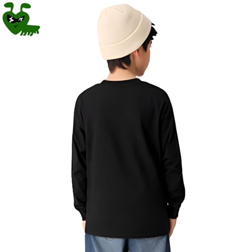 Boy Long Sleeve T-Shirt Cool Cute Glasses Animal Ant Embroidery Cotton O-Neck Straight Child Spring Solid T-Shirt3
