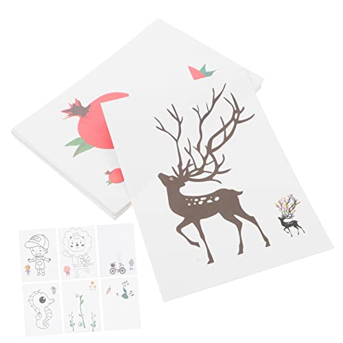 Gatuida 30 Stück Lustige Fingermalkarten für Kinder Pädagogisches Bastelmaterial 18X13cm für Kindergarten und Zuhause Kreatives Fingerzeichnen mit Spaß