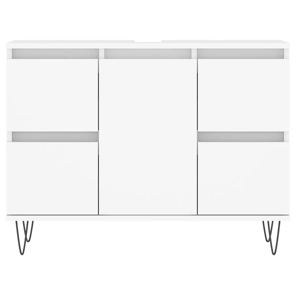 Oszczędność miejsca biała szafka łazienkowa 80 x 33 x 60 cm wielowarstwowa drewniana deska łazienkowa Sto Cact Design idealna do Smals nowoczesne futro łazienkowe