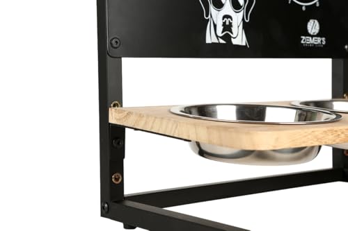 Ziemer´s - Erhöhter Hundenapf -für Hunde – Premium Hundenapf für Haustiere – Perfektes Hundezubehör für Ihr Pet – Ergonomischer Napf für mittlere und kleine Pets - 2X 600ml Näpfe aus Edelstahl