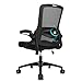 Durrafy Office Chair Ergonomic Desk Chair, With Adjustable Armrests and Lumbar Support, Height Adjustable, Mesh Computer Chair for Home/Office, Black