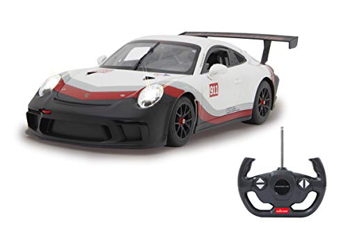 Voiture RC Porsche 911 GT3 Cup Jamara 1:14 blanche avec phares LED