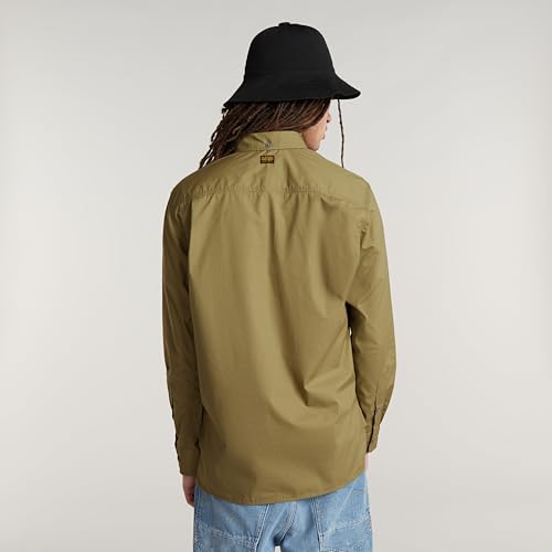 G-Star RAW Herren One Pocket Regular Hemd, Grün (Smoke Olive D24292-D308-B212), L – Ansicht 2