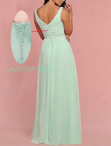 Exquisite A-Line Chiffon Bridesmaid Dresses with Side Slit for Women Formal Dress Long Maid of Honor Dress2