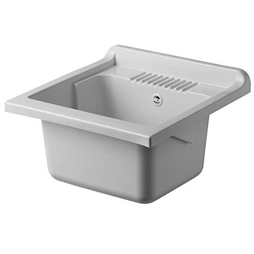 Negrari Vasca per Lavatoio Ricambio 50 X 50 in Resina Bianco