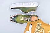 TucciPolo Limited Edition Sporty Handmade Luxury Greenish Mens Italian Leather Oxford Style Sneaker (Green)