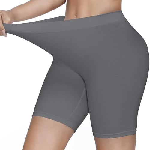 Image of KYDA Women's Anti Bacterial Cycling Shorts, Under Skirt Biker Shorts, High Waist Stretchable Yoga Shorts & Gym Workout Skin Fit Shorties