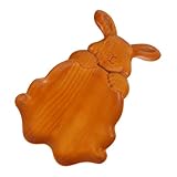 NOLITOY 木製かわいいウサギ型トレー 用サラダボード 軽量ポータブル 独立食育を促進 イースター祝祭用食器