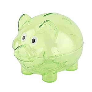3.93 Inch Muntenbank, Babyspaarbank, Leuk Varken Spaarvarken, voor Jongens voor Meisjes(Klein groen)