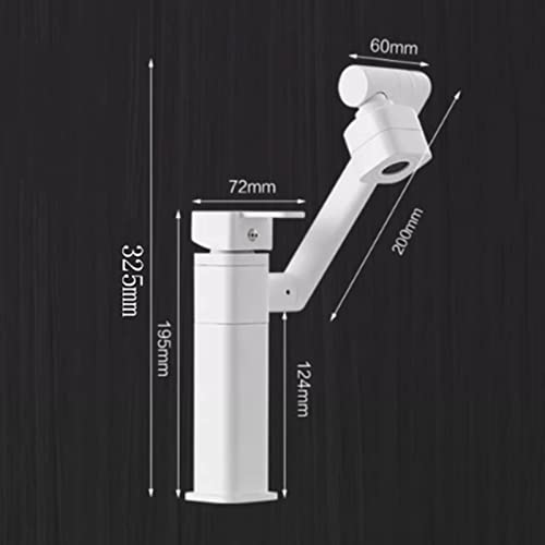 Mitigeur de lavabo haut de gamme blanc à commande multidirectionnelle - 5