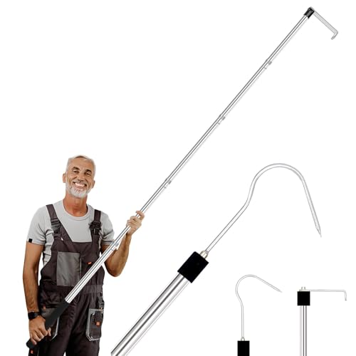 Truck Cargo Grabber - 34-70 Inch Sturdy Pickup Truck Bed Cargo Retrieval Pole, with 2 Replacement Hooks | Essential Bed Buddy Truck Cargo Retriever for Easy Pickup