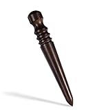 Round Head Leather Edge Burnish Kit Ebony Wood Leather Burnisher Tool Professional Leathers Polished Grinding Tool Leathers Edge Slicker Burnisher for Hand Making Projects