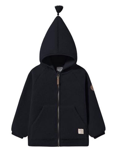 Girls Teddy Fleece Jacket Fall Winter Full Zip Coat Kids Lightweight Outwear Hoodie with Pockets