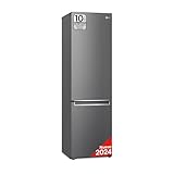 LG GBP62DSNGN - Frigorífico Combi Door Cooling+, Total No Frost con Congelador, 2 Puertas, Sistema Autodiagnóstico, Fresh Converter, Serie P-600, Clasificación D, Capacidad 419 L, Inox Antihuellas