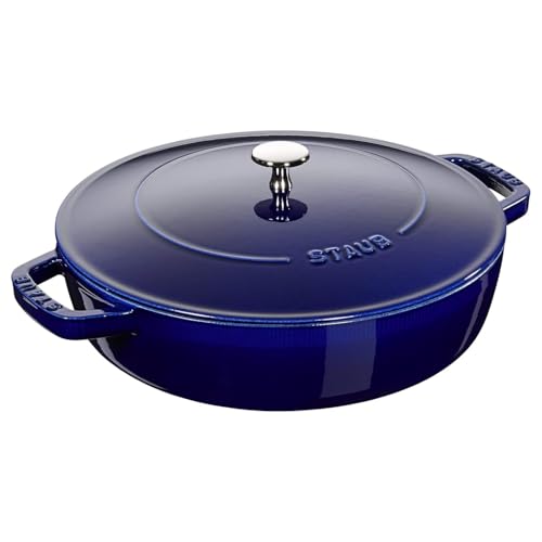 Staub 40511 HS-476-P2 0 with Chistera Cast Iron 28 cm Dark Blue
