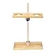 QANYEGN Funnel Stand, Wooden Rings Stand Set, Lab Stand Support, 2 Holes Wooden Separating Funnel Stand Holder