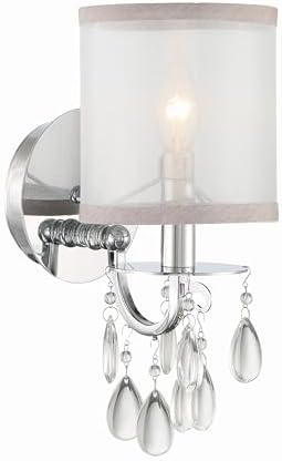 Crystorama Hampton 1 Light Polished Chrome Sconce