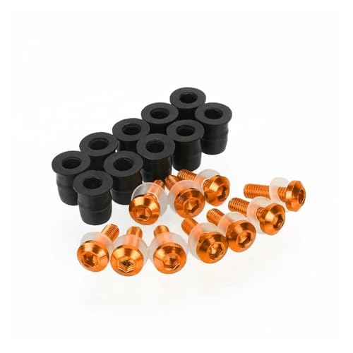 �ɓK������ �o�[�O�}�� 400 650 125 200 AN125 AN250 AN400 AN650 AN 650 1998-2023 M5 5mm �E�C���h�X�N���[���{���g �X�N�����[�L�b�g 10���� �t�F�A�����O�{���g�L�b�g(�I�����W)