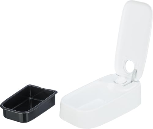 Trixie 24371 Futterautomat TX1, für Kaninchen, 300 ml/13 × 7 × 24 cm, weiß