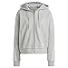 adidas Women's Future Icon Three Stripes Full-Zip Hoodie, Medium Grey Heather, X-Large