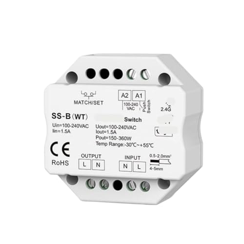 Interruptor de Llave SS-B(WT) inteligente AC100-240V 1.5A de 1 canal para control de iluminación