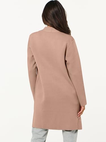 Image of ANRABESS Cardigan Sweater for Women Casual 2026 Fall Fashion Coat Long Sleeve Open Front Knit Coatigan Outwear