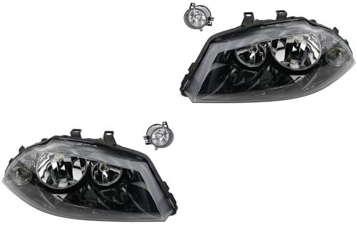 Johns, Jeu de phares halogènes compatibles avec Seat Ibiza Cordoba 6L 05/07- Blin + brouillard
